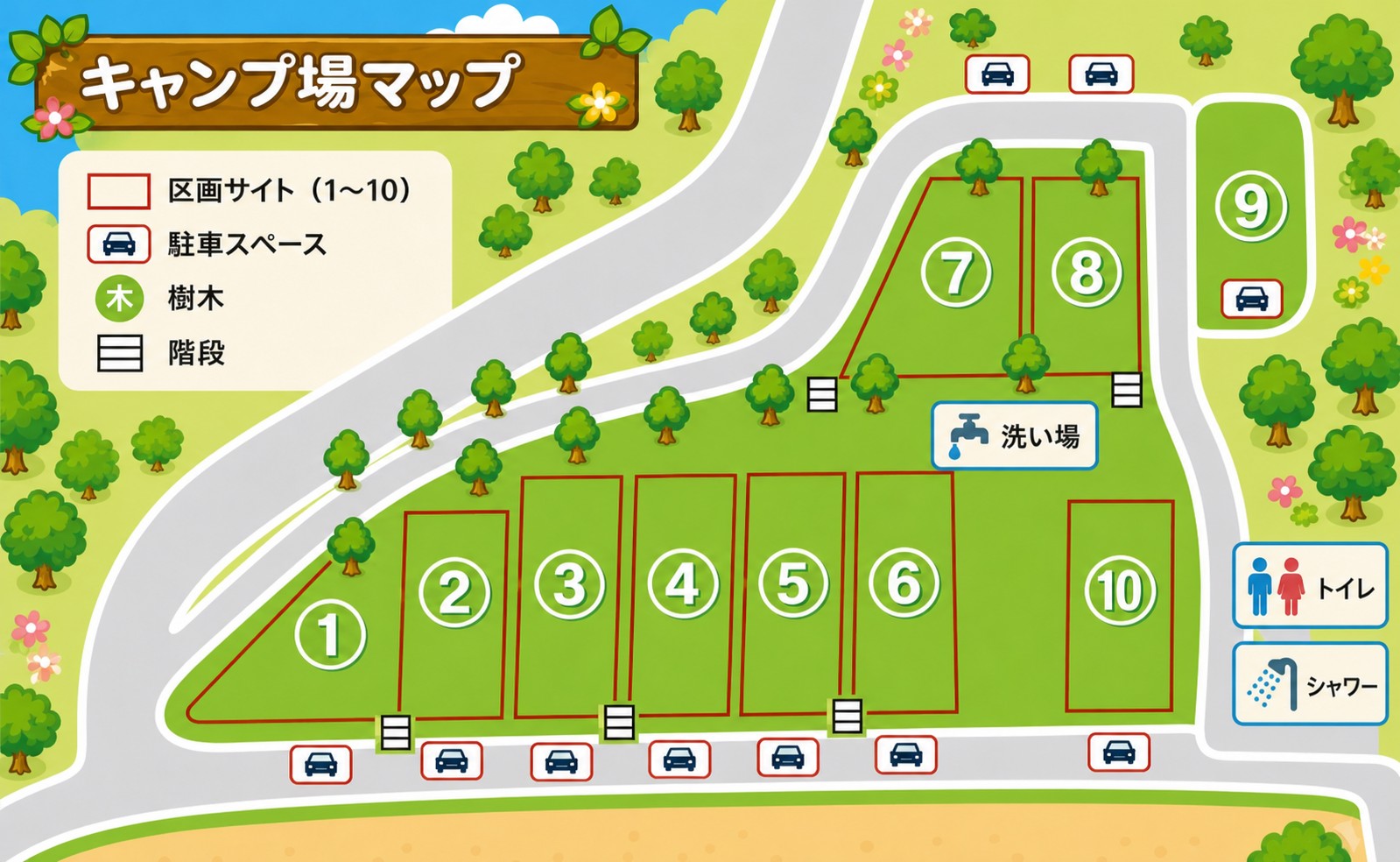 キャンプ場マップ